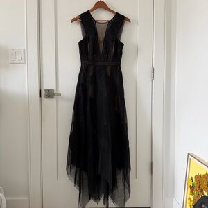 BCBGMaxAzria Andi Handkerchief Lace Gown